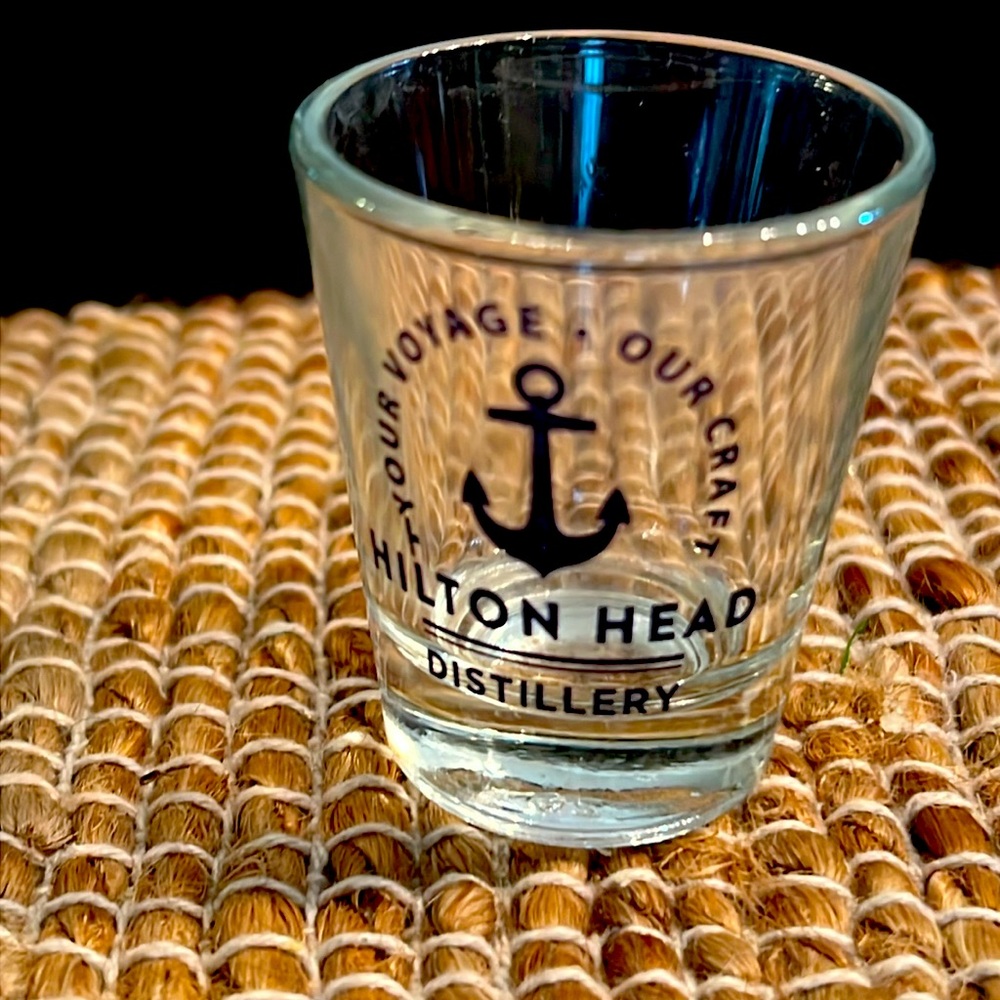 Hilton Head Distillery Anchor Clear Glass shot glass